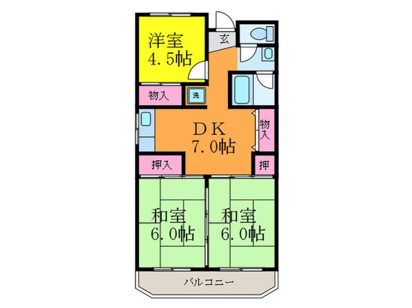 ｻﾝﾘﾊﾞｰﾊｲﾂの物件間取画像